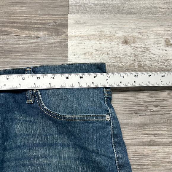 Levis 513 Dark Wash Faded Blue Mens 36x30 Slim Straight Fit Denim Jeans Red Tab - Picture 7 of 12